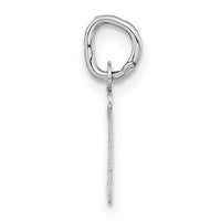 14k White Gold Small Slanted Block Letter Z Initial Charm-YC645Z