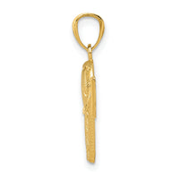 14k Basketball in the Net Pendant-YC649