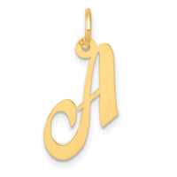 14K Small Fancy Script Letter A Initial Charm-YC650A
