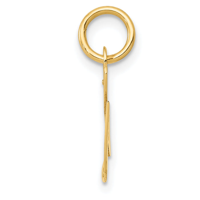 14K Small Fancy Script Letter G Initial Charm-YC650G