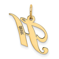 14K Small Fancy Script Letter H Initial Charm-YC650H
