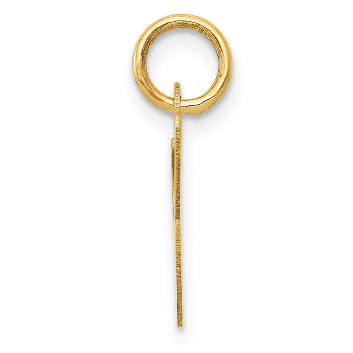 14K Small Fancy Script Letter L Initial Charm-YC650L