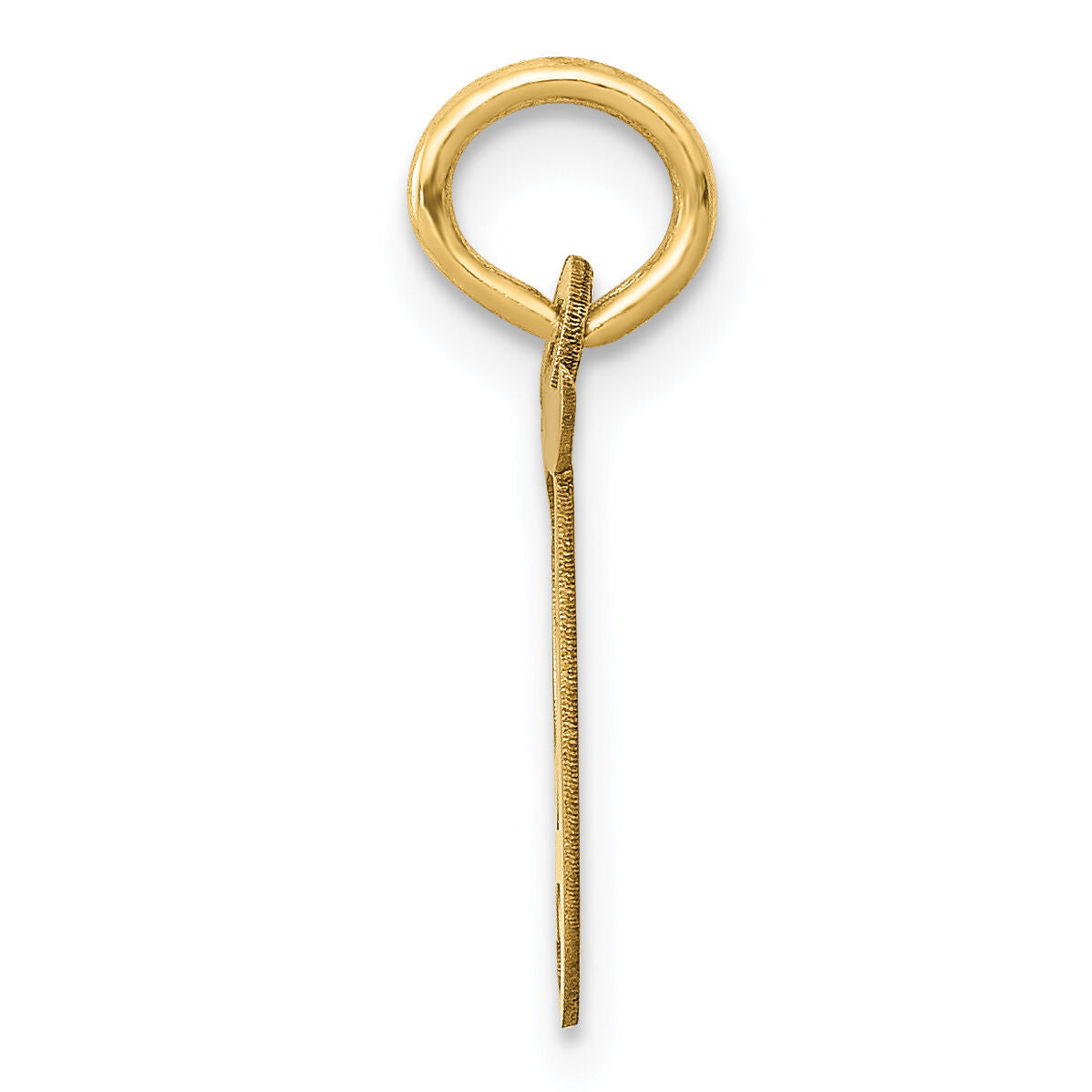 14K Small Fancy Script Letter T Initial Charm-YC650T