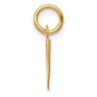 14K Small Fancy Script Letter W Initial Charm-YC650W