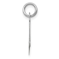14k White Gold Small Fancy Script Letter A Initial Charm-YC651A