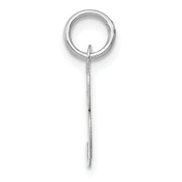 14k White Gold Small Fancy Script Letter B Initial Charm-YC651B