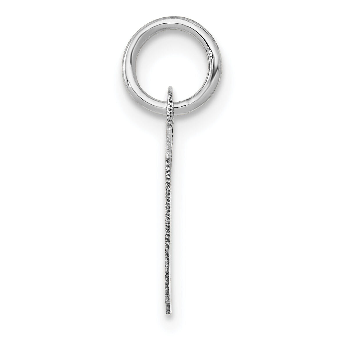 14k White Gold Small Fancy Script Letter D Initial Charm-YC651D
