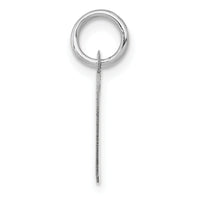 14k White Gold Small Fancy Script Letter D Initial Charm-YC651D