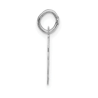 14k White Gold Small Fancy Script Letter F Initial Charm-YC651F
