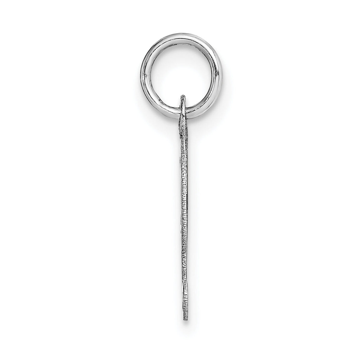 14k White Gold Small Fancy Script Letter H Initial Charm-YC651H