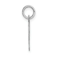 14k White Gold Small Fancy Script Letter H Initial Charm-YC651H