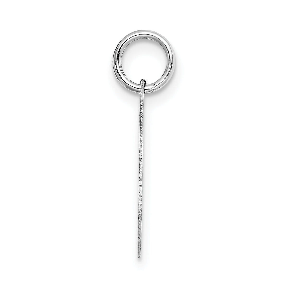 14k White Gold Small Fancy Script Letter J Initial Charm-YC651J