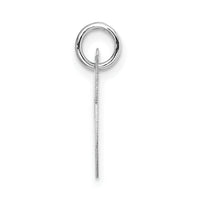 14k White Gold Small Fancy Script Letter K Initial Charm-YC651K