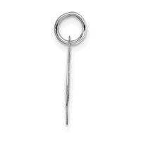 14k White Gold Small Fancy Script Letter M Initial Charm-YC651M