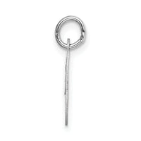 14k White Gold Small Fancy Script Letter O Initial Charm-YC651O