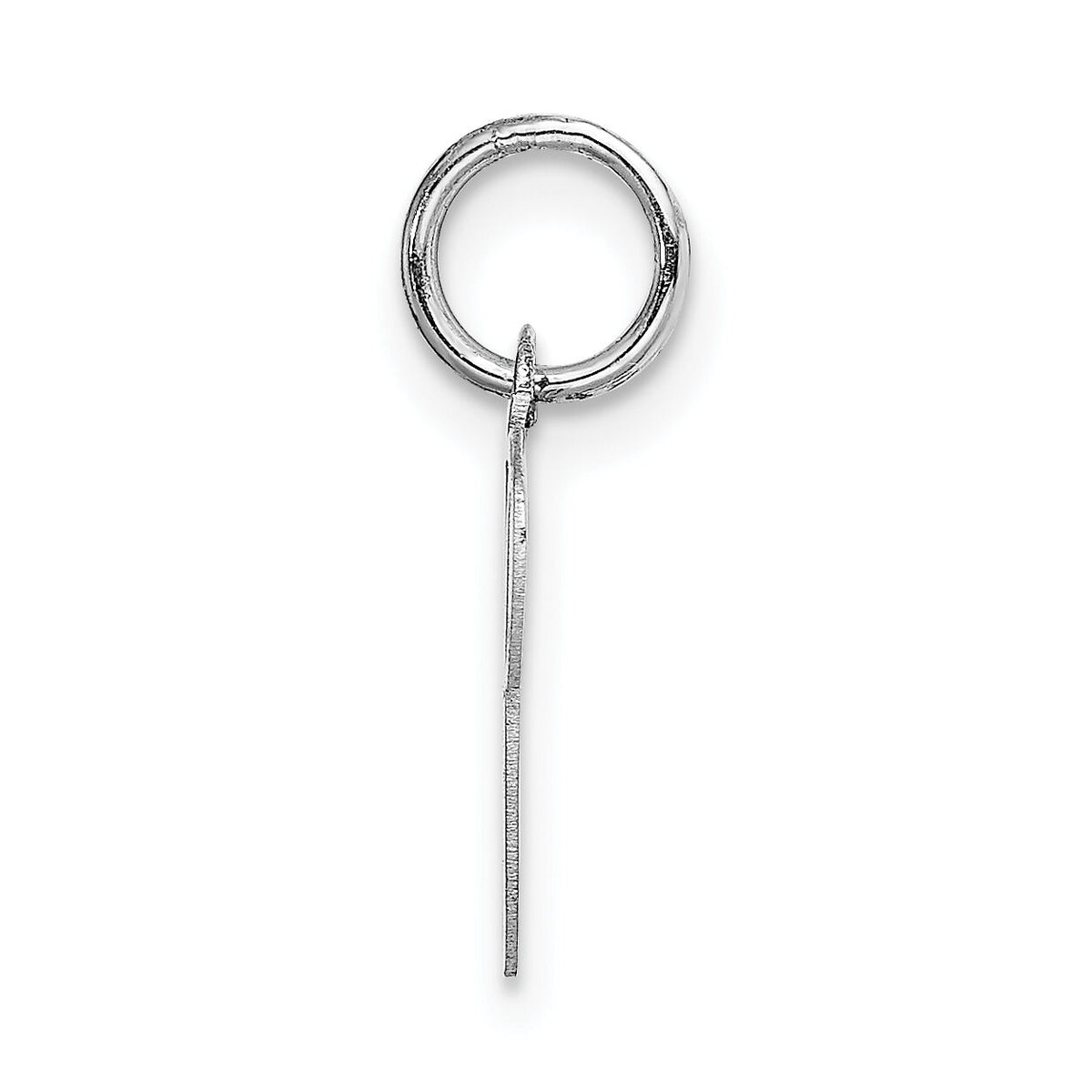 14k White Gold Small Fancy Script Letter P Initial Charm-YC651P