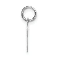 14k White Gold Small Fancy Script Letter P Initial Charm-YC651P