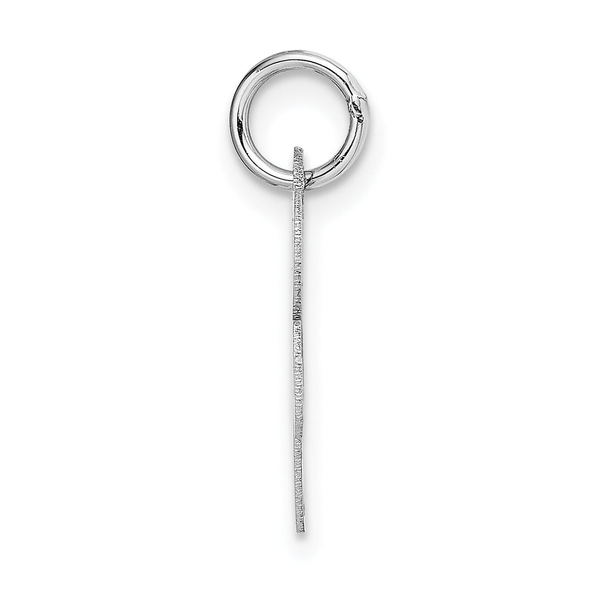 14k White Gold Small Fancy Script Letter R Initial Charm-YC651R