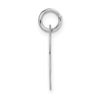 14k White Gold Small Fancy Script Letter R Initial Charm-YC651R