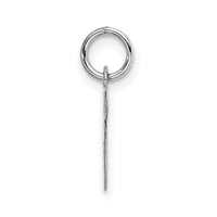 14k White Gold Small Fancy Script Letter S Initial Charm-YC651S