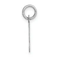 14k White Gold Small Fancy Script Letter T Initial Charm-YC651T