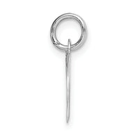 14k White Gold Small Fancy Script Letter W Initial Charm-YC651W