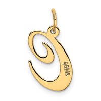 14K Medium Fancy Script Letter C Initial Charm-YC652C