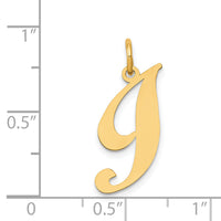 14K Medium Fancy Script Letter I Initial Charm-YC652I