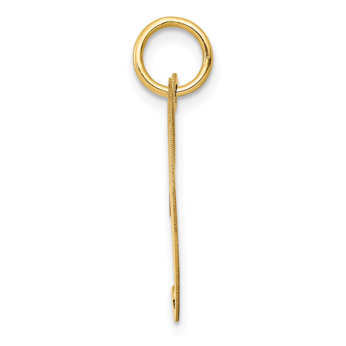 14K Medium Fancy Script Letter J Initial Charm-YC652J
