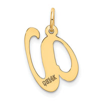 14K Medium Fancy Script Letter V Initial Charm-YC652V