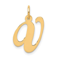 14K Medium Fancy Script Letter V Initial Charm-YC652V