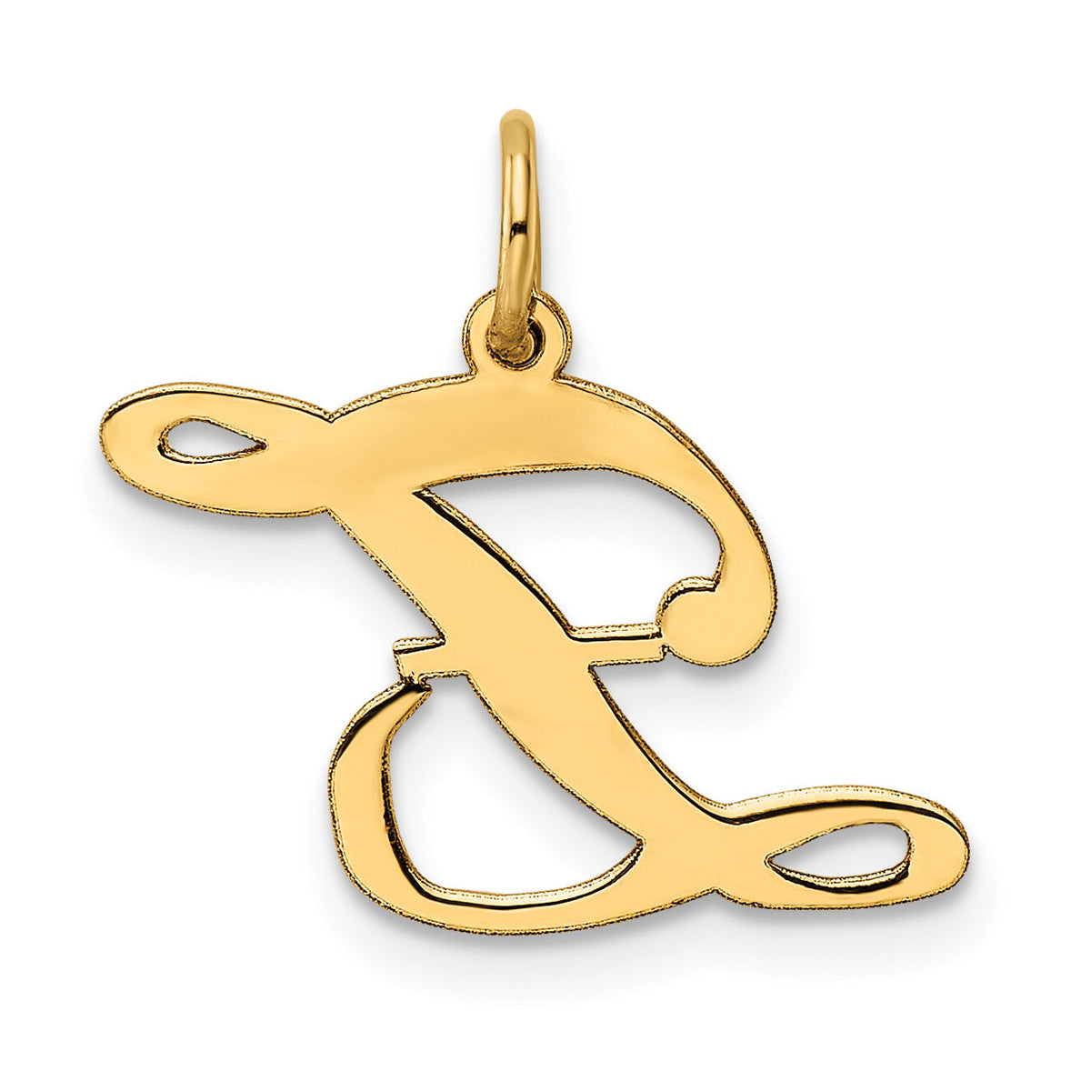 14K Medium Fancy Script Letter Z Initial Charm-YC652Z