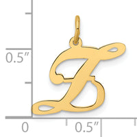 14K Medium Fancy Script Letter Z Initial Charm-YC652Z