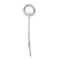 14k White Gold Medium Fancy Script Letter A Initial Charm-YC653A