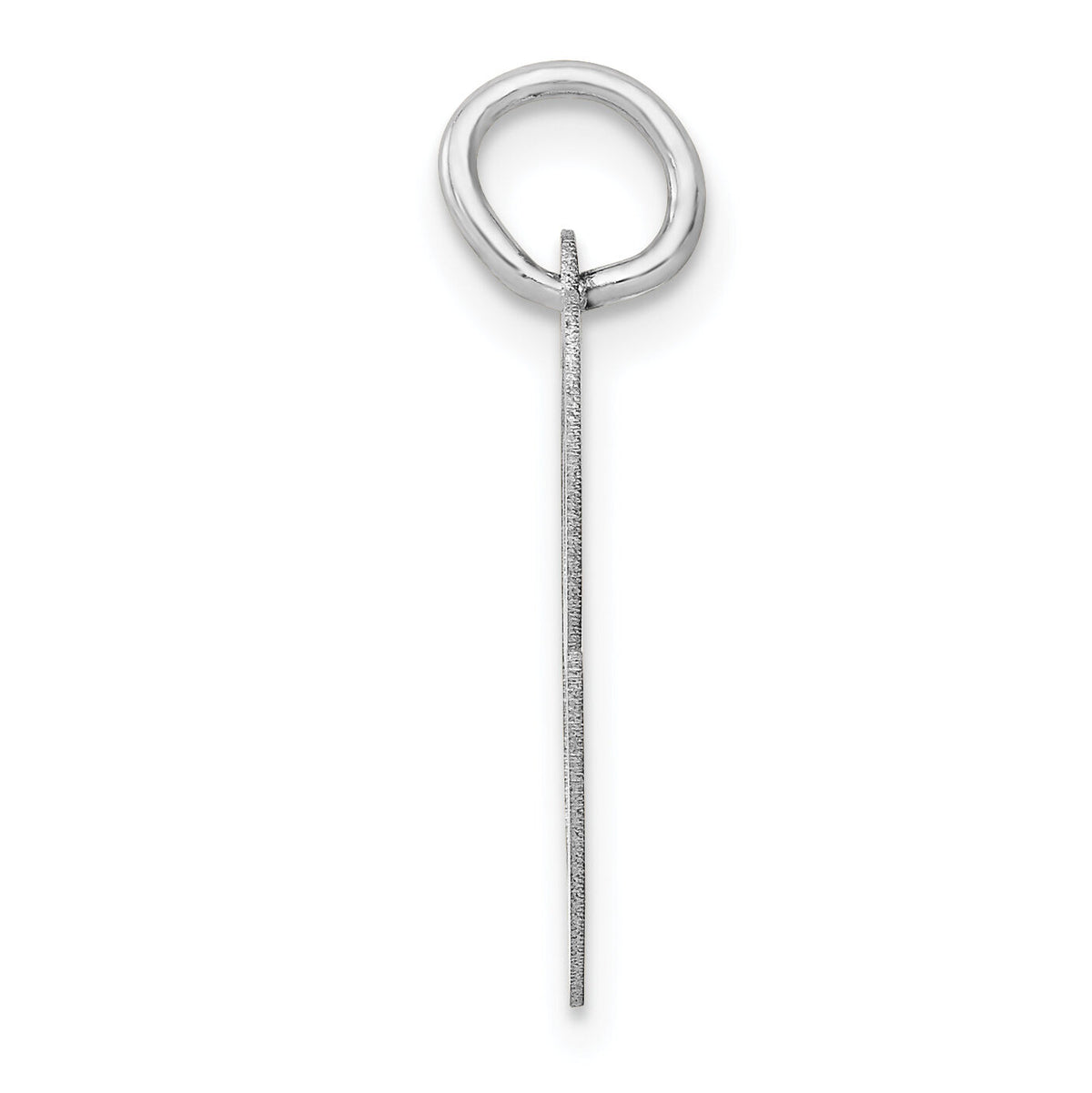 14k White Gold Medium Fancy Script Letter C Initial Charm-YC653C