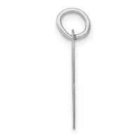 14k White Gold Medium Fancy Script Letter C Initial Charm-YC653C