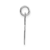 14K White Gold Medium Fancy Script Letter E Initial Charm-YC653E