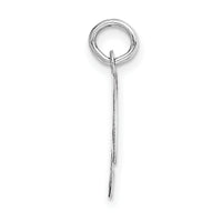 14K White Gold Medium Fancy Script Letter F Initial Charm-YC653F