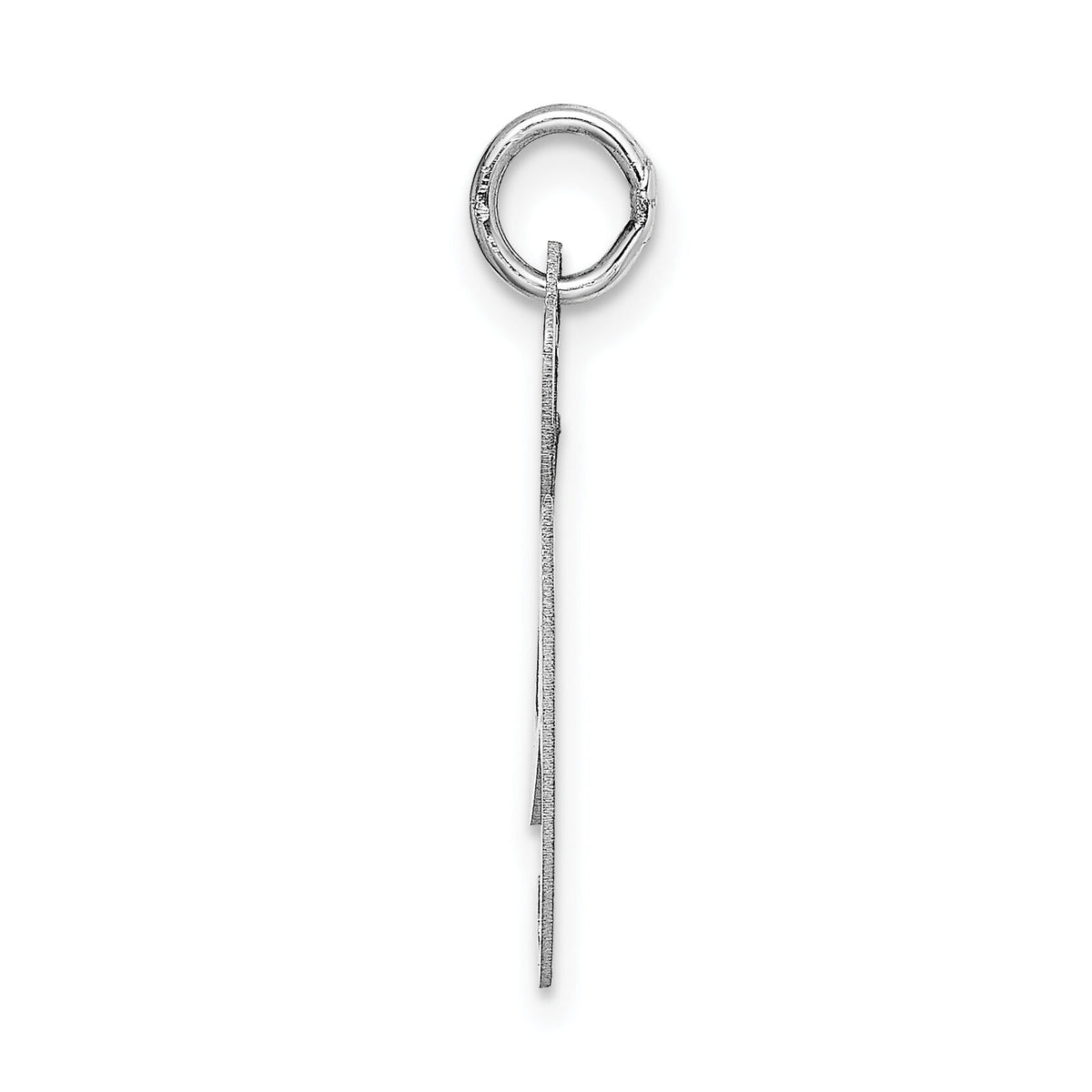 14K White Gold Medium Fancy Script Letter G Initial Charm-YC653G