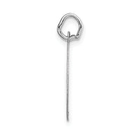 14K White Gold Medium Fancy Script Letter J Initial Charm-YC653J