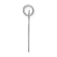 14K White Gold Medium Fancy Script Letter M Initial Charm-YC653M