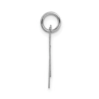 14K White Gold Medium Fancy Script Letter N Initial Charm-YC653N