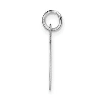 14K White Gold Medium Fancy Script Letter O Initial Charm-YC653O