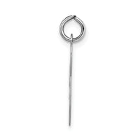 14K White Gold Medium Fancy Script Letter P Initial Charm-YC653P
