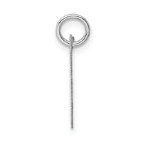14K White Gold Medium Fancy Script Letter V Initial Charm-YC653V