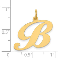 14k Large Fancy Script Letter B Initial Charm-YC654B
