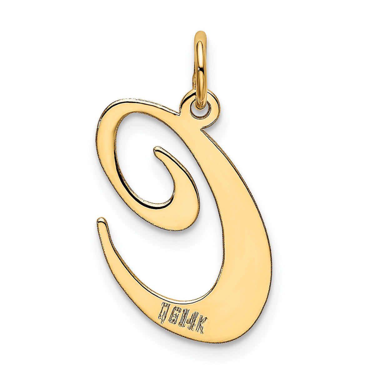 14k Large Fancy Script Letter C Initial Charm-YC654C