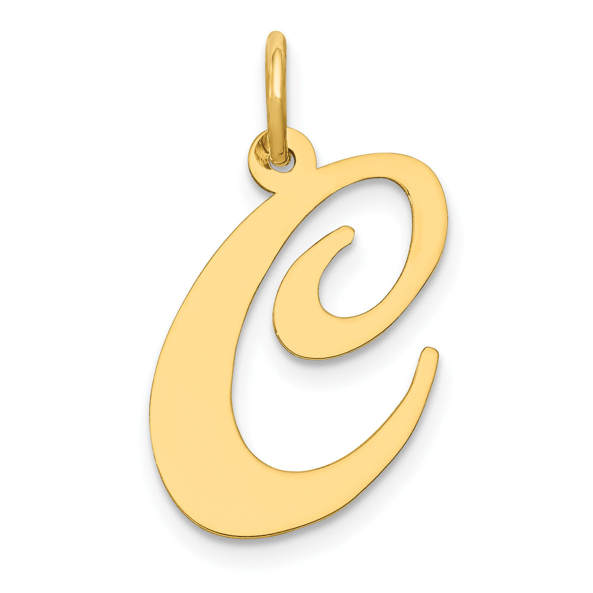 14k Large Fancy Script Letter C Initial Charm-YC654C