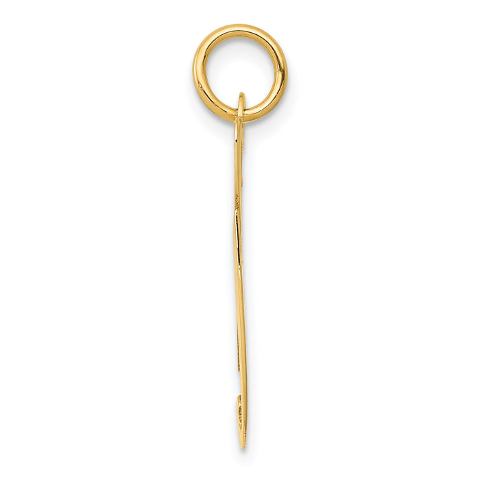 14k Large Fancy Script Letter G Initial Charm-YC654G