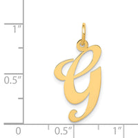14k Large Fancy Script Letter G Initial Charm-YC654G
